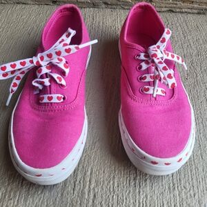 Van's pink hearts size 3